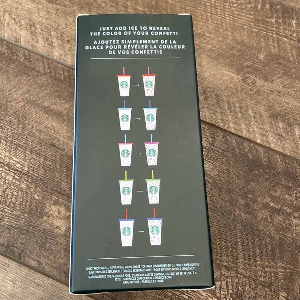 NIB STARBUCKS Confetti Color Changing Cold Cups BRING ON WARM WEATHER! - Picture 3 of 6